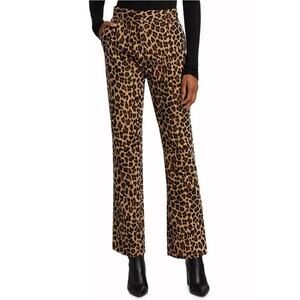 FRAME Denim New Women's Mini Boot High Rise Cheetah Print Velvet Pants Sz 0 Edgy